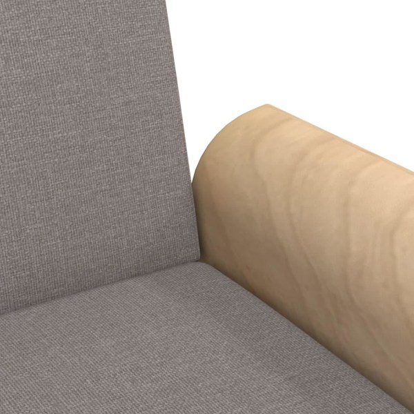 vidaXL Bäddsoffa med armstöd taupe tyg Taupe