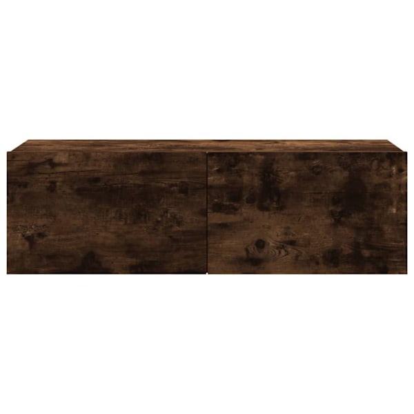 vidaXL Tv-bänk för vägg rökfärgad ek 100x30x30 cm konstruerat trä Brun