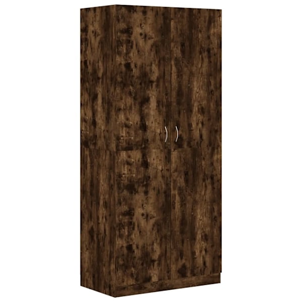 vidaXL Garderob rökfärgad ek 90x52x200 cm konstruerat trä Brun