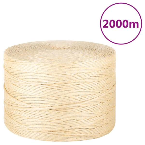 vidaXL Rep 100% sisal 3 mm 2000 m