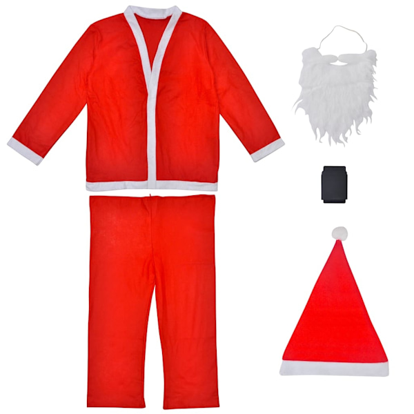 vidaXL Tomtedräkt julkostym set Röd