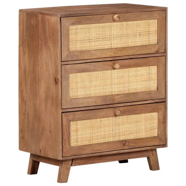 vidaXL Skänk 61x35x76 cm massivt mangoträ Brun