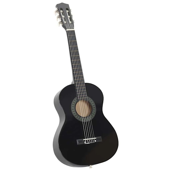 vidaXL Klassisk gitarr för nybörjare 8 delar svart 1/2 34" Svart