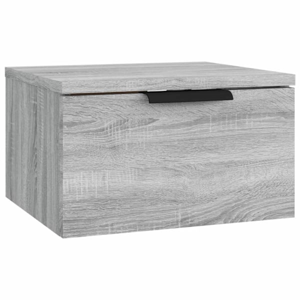 vidaXL Väggmonterat sängbord grå sonoma 34x30x20 cm Grå