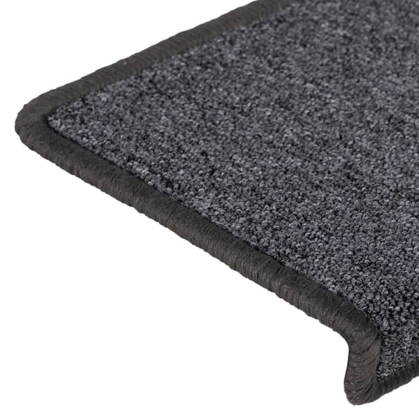 vidaXL Trappmattor 15 st 65x21x4 cm mörkgrå rektangulär kant multifärg