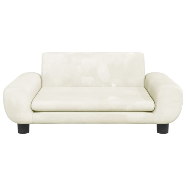 vidaXL Barnsoffa gräddvit 70x45x33 cm sammet Kräm