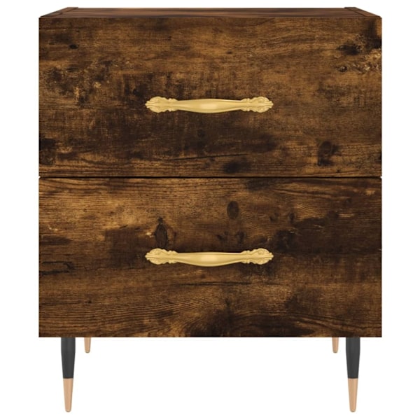 vidaXL Sängbord 2 st rökfärgad ek 40x35x47,5 cm konstruerat trä Brun