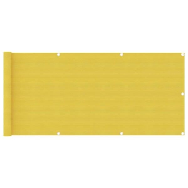 vidaXL Balkongskärm gul 75x400 cm HDPE Gul