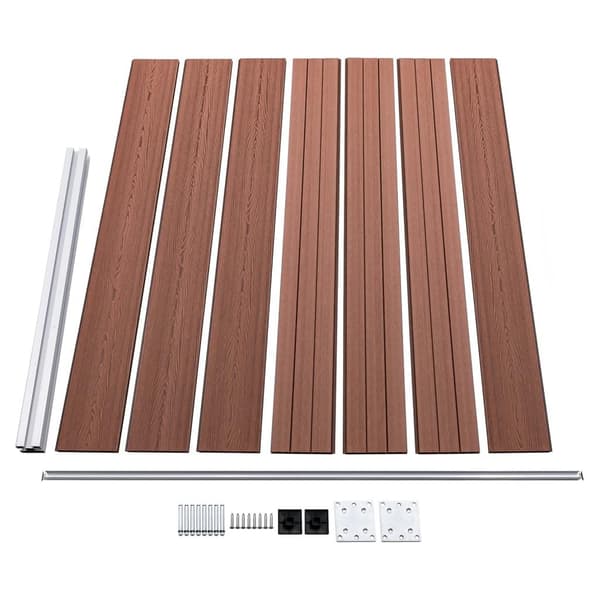 vidaXL Staketpanel WPC 175x146 cm brun Brun
