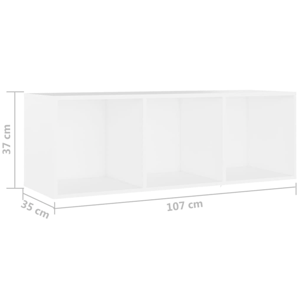 vidaXL TV-skåp 2 st vit 107x35x37 cm konstruerat trä Vit