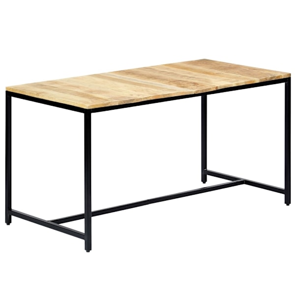 vidaXL Matbord 140x70x75 cm massivt grovt mangoträ Brun