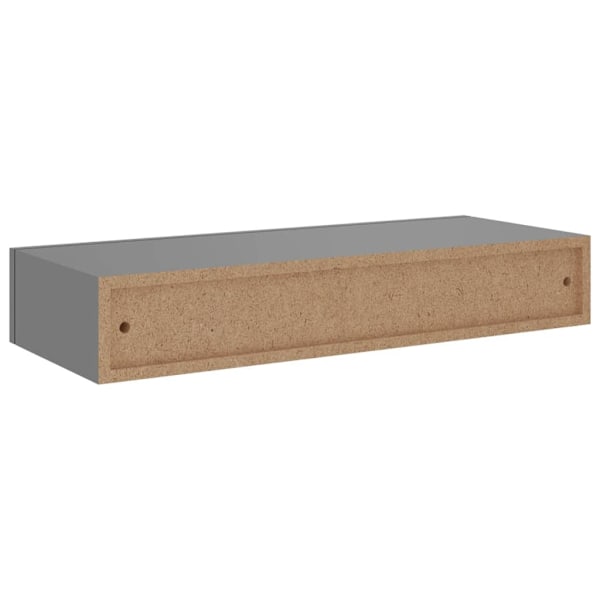 vidaXL Väggmonterad låda grå 60x23,5x10 cm MDF grå
