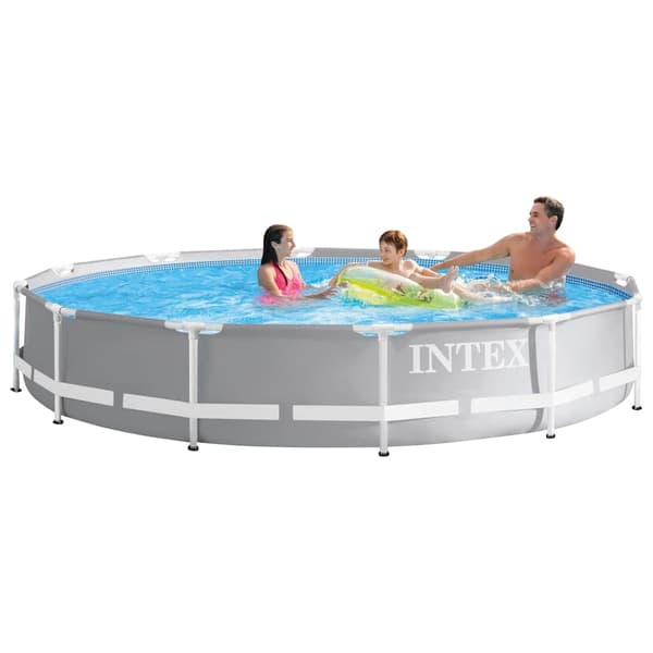 INTEX Pool med tillbehör Prism Frame Premium 366x76 cm Grå