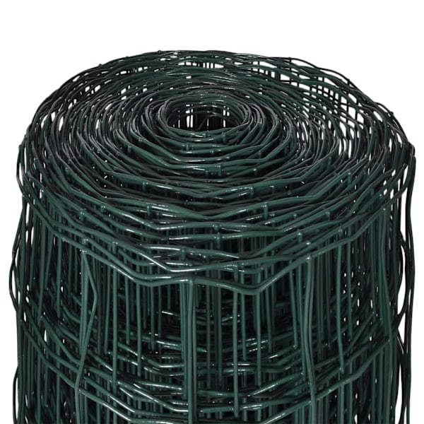 vidaXL Stängsel 25x1,5 m, 7,6x6,3cm maska Grön