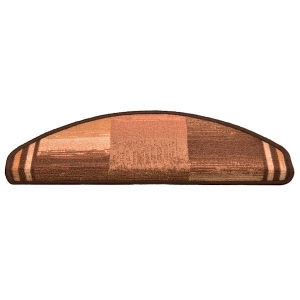vidaXL Trappstegsmattor självhäftande 10 st 65x21x4 cm brun Brun