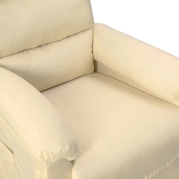 vidaXL Reclinerfåtölj gräddvit tyg Kräm