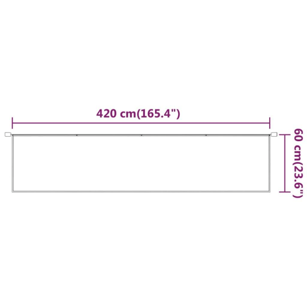 vidaXL Markis vertikal ljusgrön 60x420 cm oxfordtyg Grön