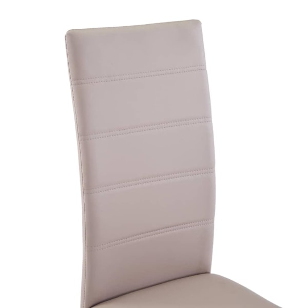 vidaXL Fribärande matstolar 4 st cappuccino konstläder Beige