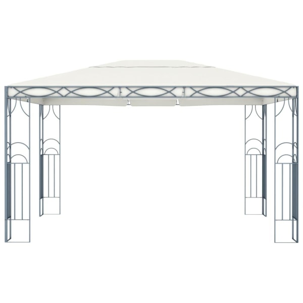 vidaXL Paviljong 400x300 cm gräddvit Creme