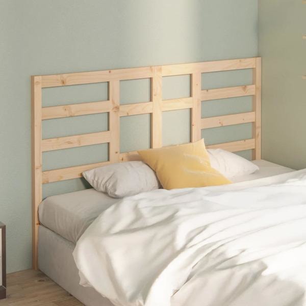 vidaXL Sänggavel 141x4x104 cm massiv furu Brun