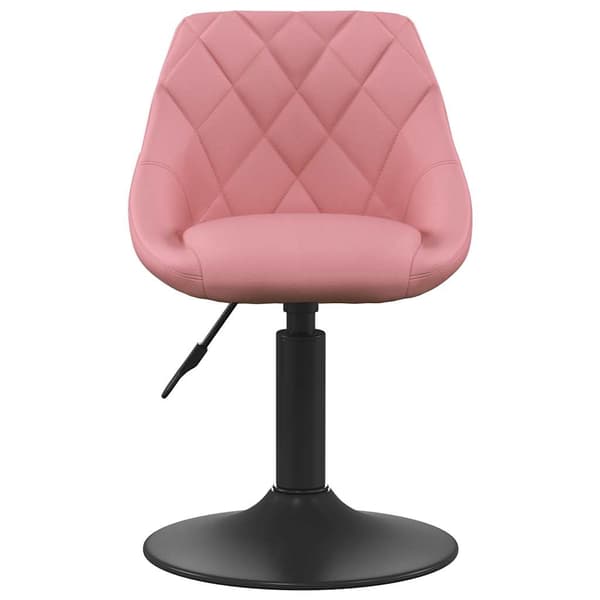 vidaXL Snurrbara matstolar 2 st rosa sammet Rosa