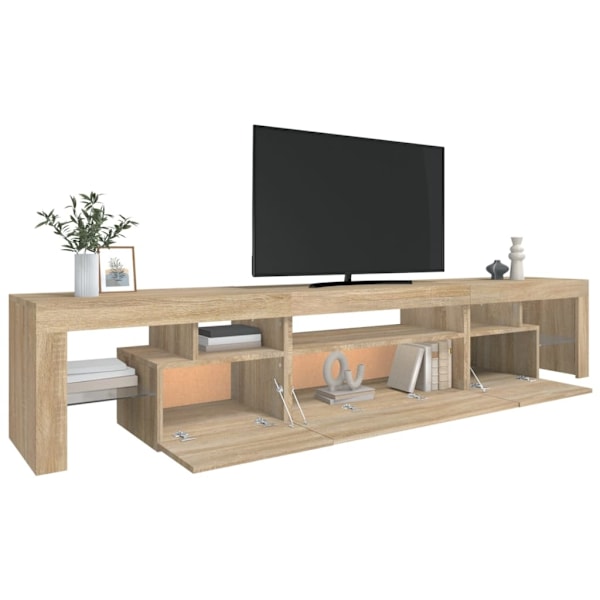 vidaXL Tv-bänk med LED-belysning sonoma ek 215x36,5x40 cm Sonoma oak