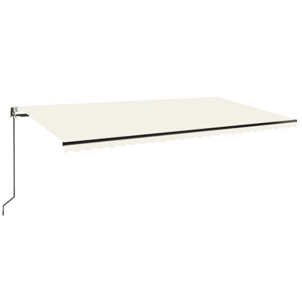 vidaXL Automatisk markis 600x350 cm gräddvit Creme