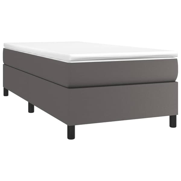 vidaXL Sängram grå 100x200 cm konstläder Grå