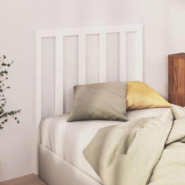 vidaXL Sänggavel vit 96x4x100 cm massiv furu Vit