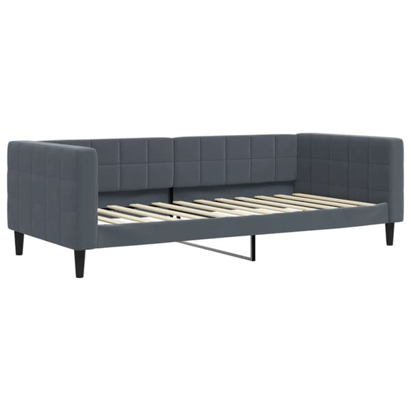 vidaXL Dagbädd utdragbar mörkgrå 100x200 cm sammet Grå