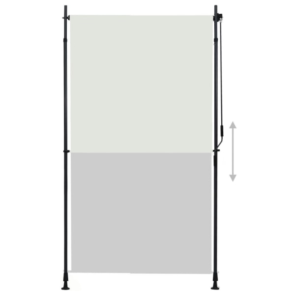 vidaXL Rullgardin utomhus 120x270 cm gräddvit Creme