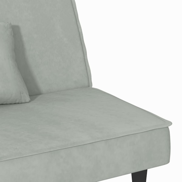 vidaXL Bäddsoffa ljusgrå sammet Grå