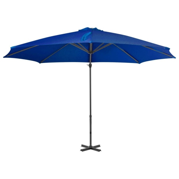 vidaXL Frihängande parasoll med aluminiumstång azurblå 300 cm Blå