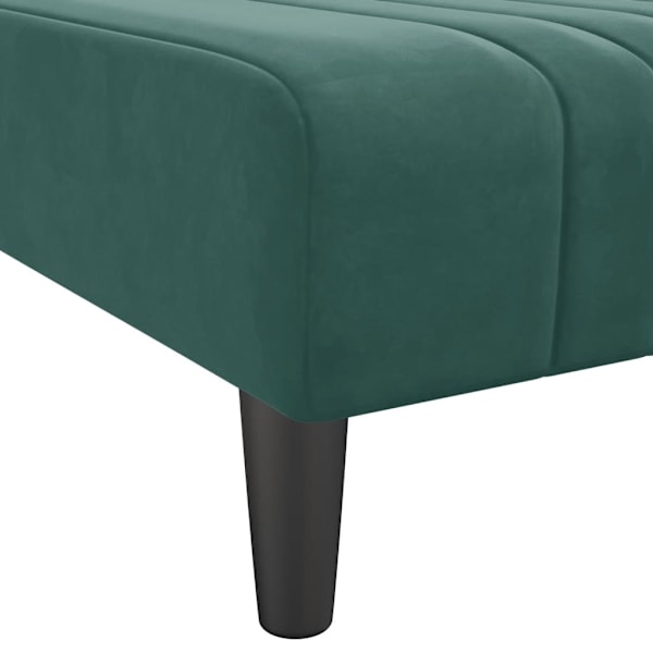 vidaXL L-formad bäddsoffa mörkgrön 260x140x70 cm sammet Grön