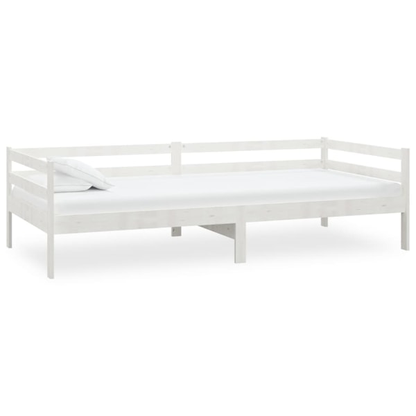 vidaXL Dagbädd vit massiv furu 90x200 cm Vit