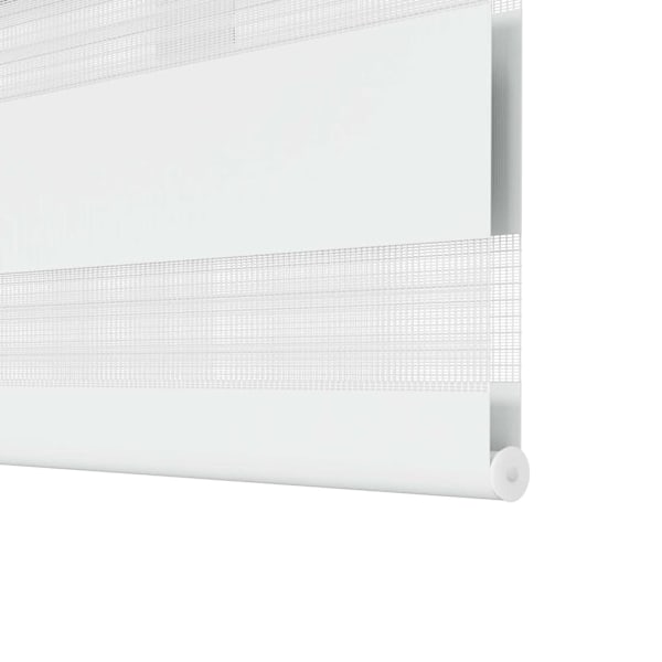 vidaXL Rullgardin randig vit 90 x 150 cm transparent Vit