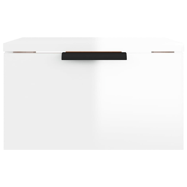 vidaXL Väggmonterade sängbord 2 st vit högglans 34x30x20 cm Vit