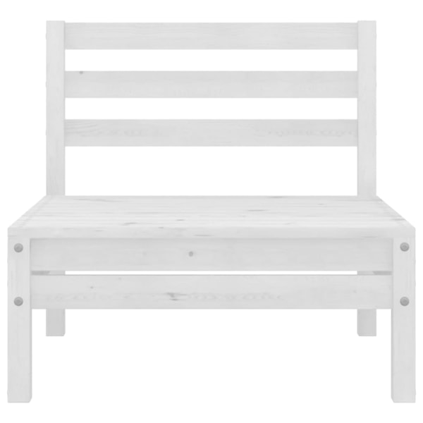 vidaXL Mittensoffa vit massiv furu Vit