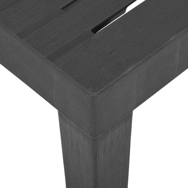 vidaXL Trädgårdsbord grå 79x65x72 cm plast grå