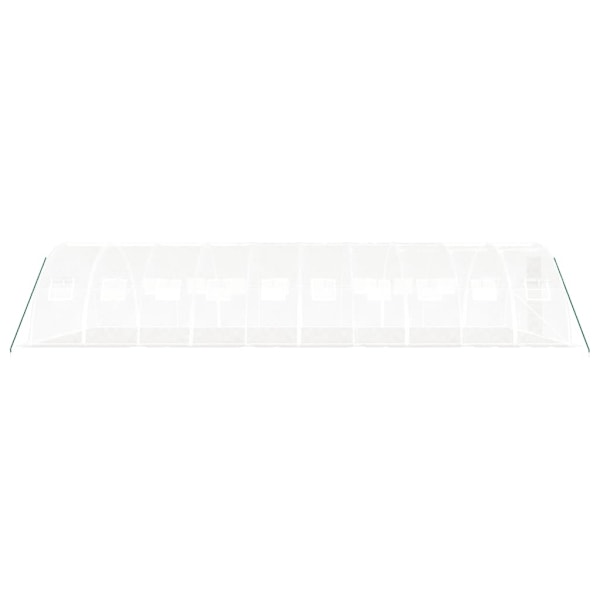vidaXL Växthus med stålram vit 40 m² 10x4x2 m Vit