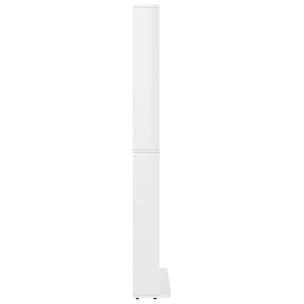 vidaXL CD-hylla vit högglans 102x16x177,5 cm konstruerat trä Vit