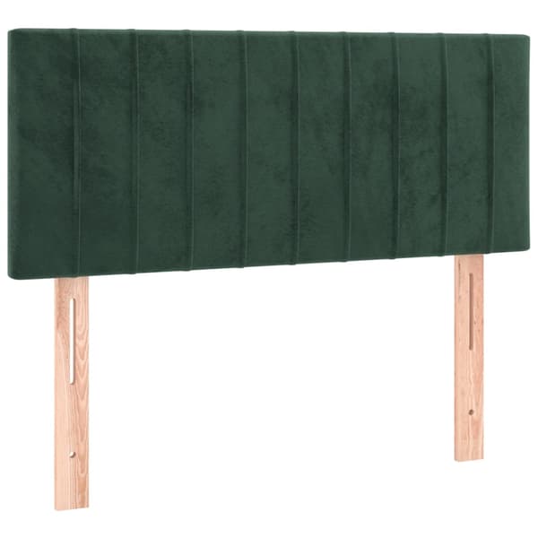 vidaXL Ramsäng med madrass mörkgrön 90x200 cm sammet Grön