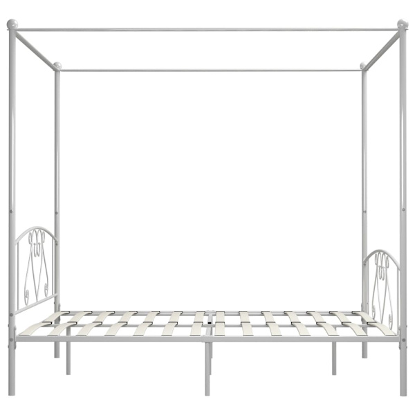 vidaXL Himmelsäng vit metall 200x200 cm Vit