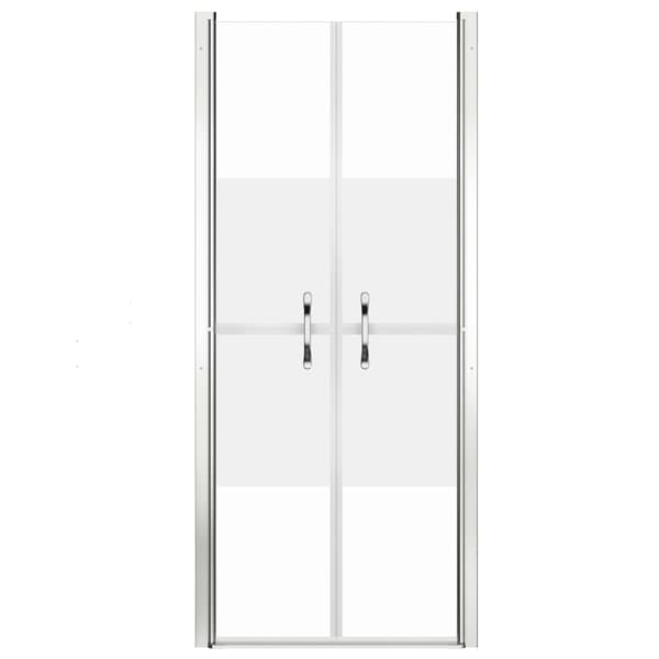 vidaXL Duschdörr halvfrostad ESG 101x190 cm Silver