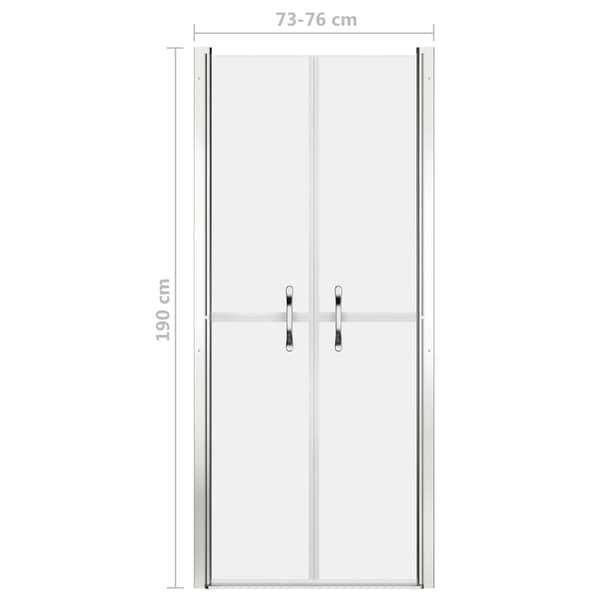 vidaXL Duschdörr frostad ESG 76x190 cm Silver