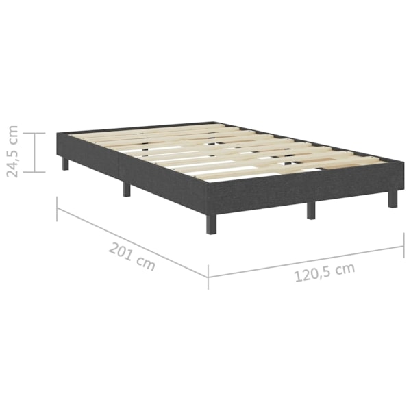 vidaXL Ramsäng grå tyg 120x200 cm grå
