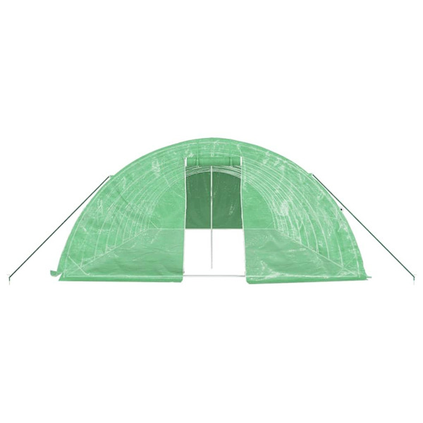 vidaXL Växthus med stålram grön 50 m² 10x5x2,3 m Grön