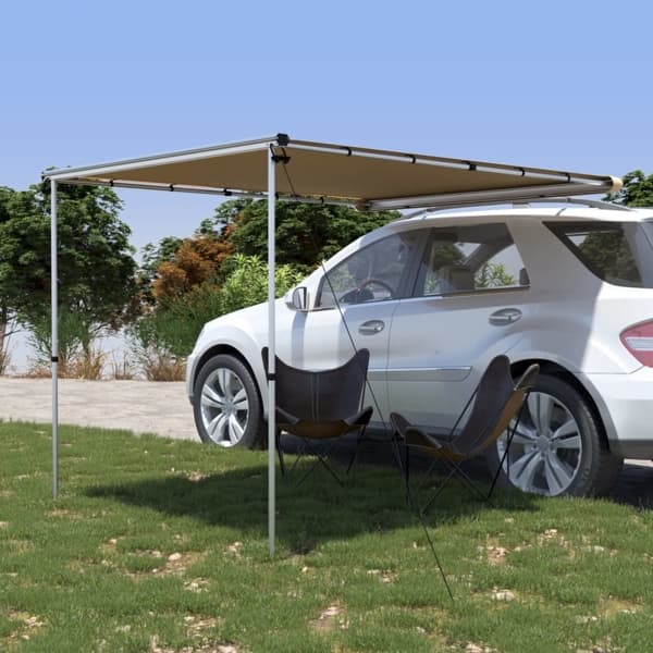 vidaXL Husvagnsmarkis 2,4x2,5x2,15 m beige Beige