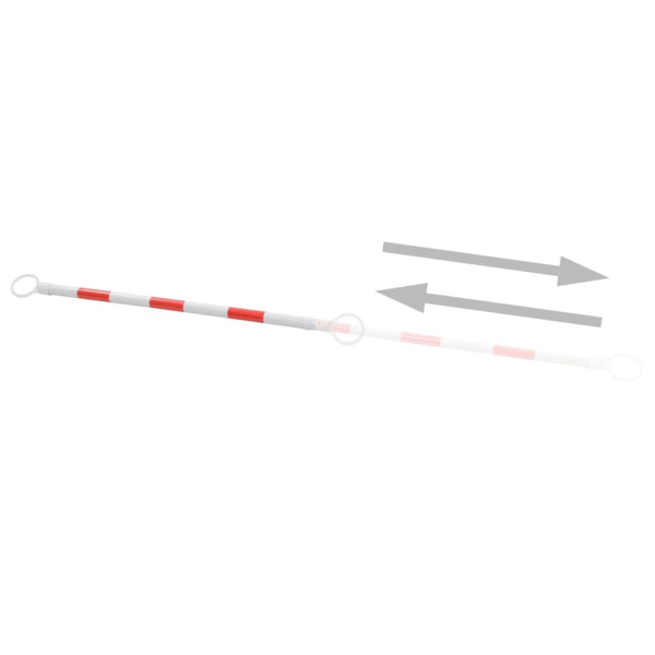 vidaXL Utdragbara konstänger 2 st plast 130-215 cm Vit