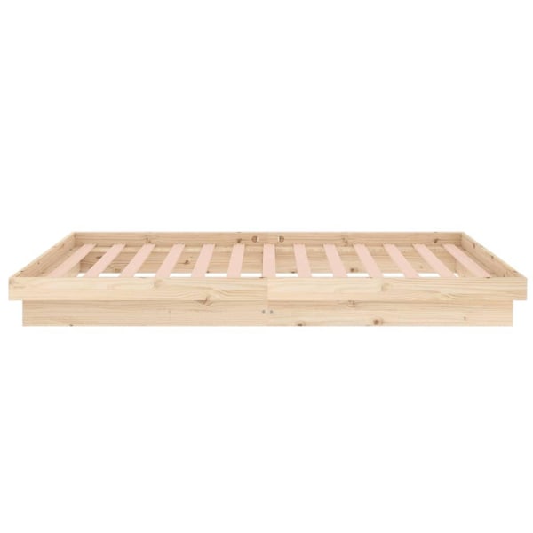 vidaXL Sängram massivt trä 90x200 cm Brun